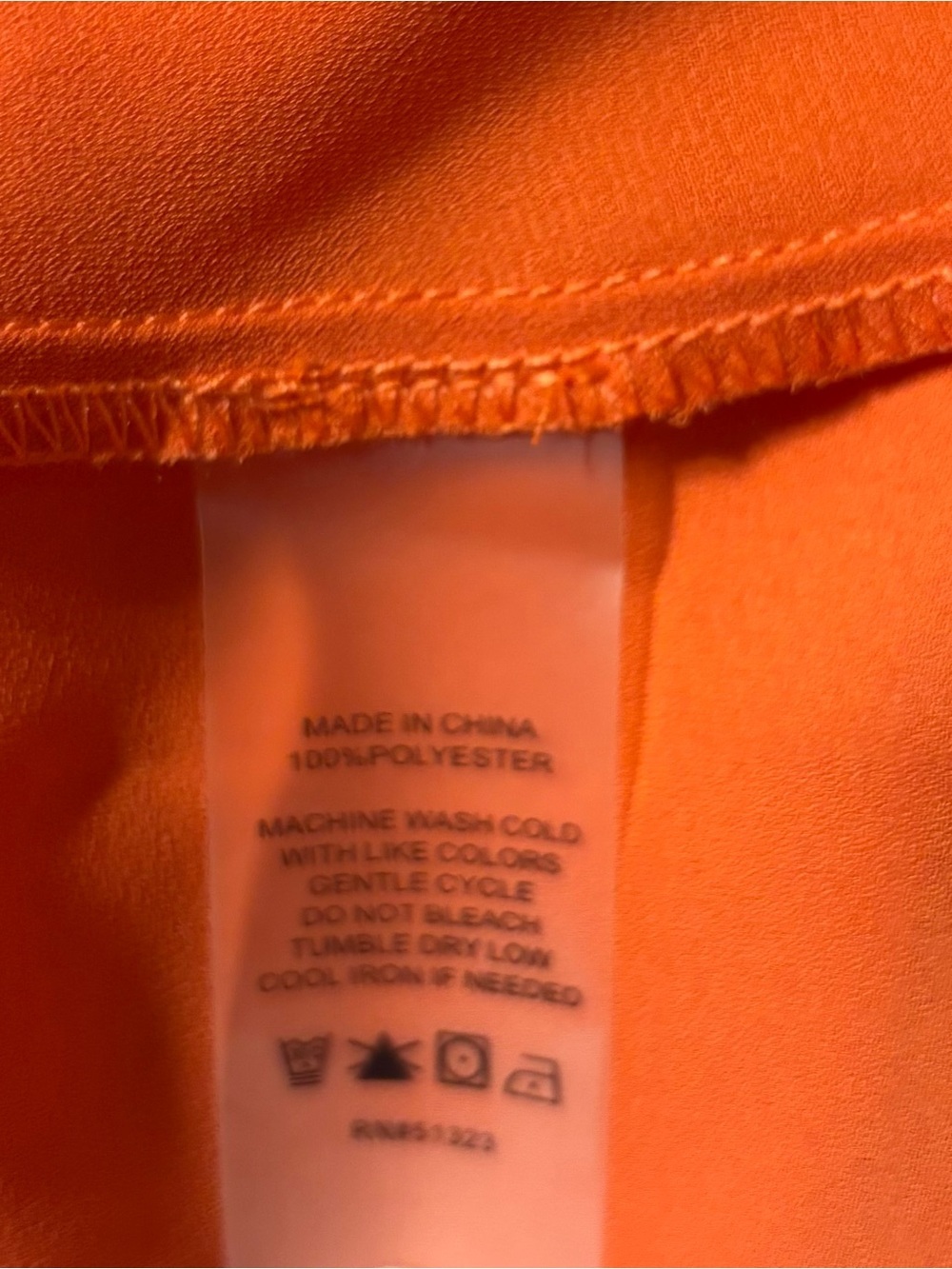 Cynthia Steffe Bright Orange Tie-Front V-Neck Blouse - Picture 8 of 8